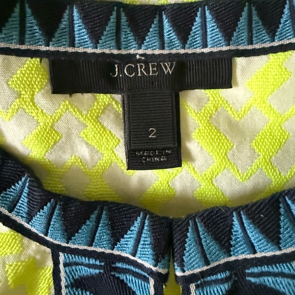 J. Crew Vibrant Neon Woven Contemporary Sleeveless Summer Sheath Dress Size 2 - Picture 8 of 9